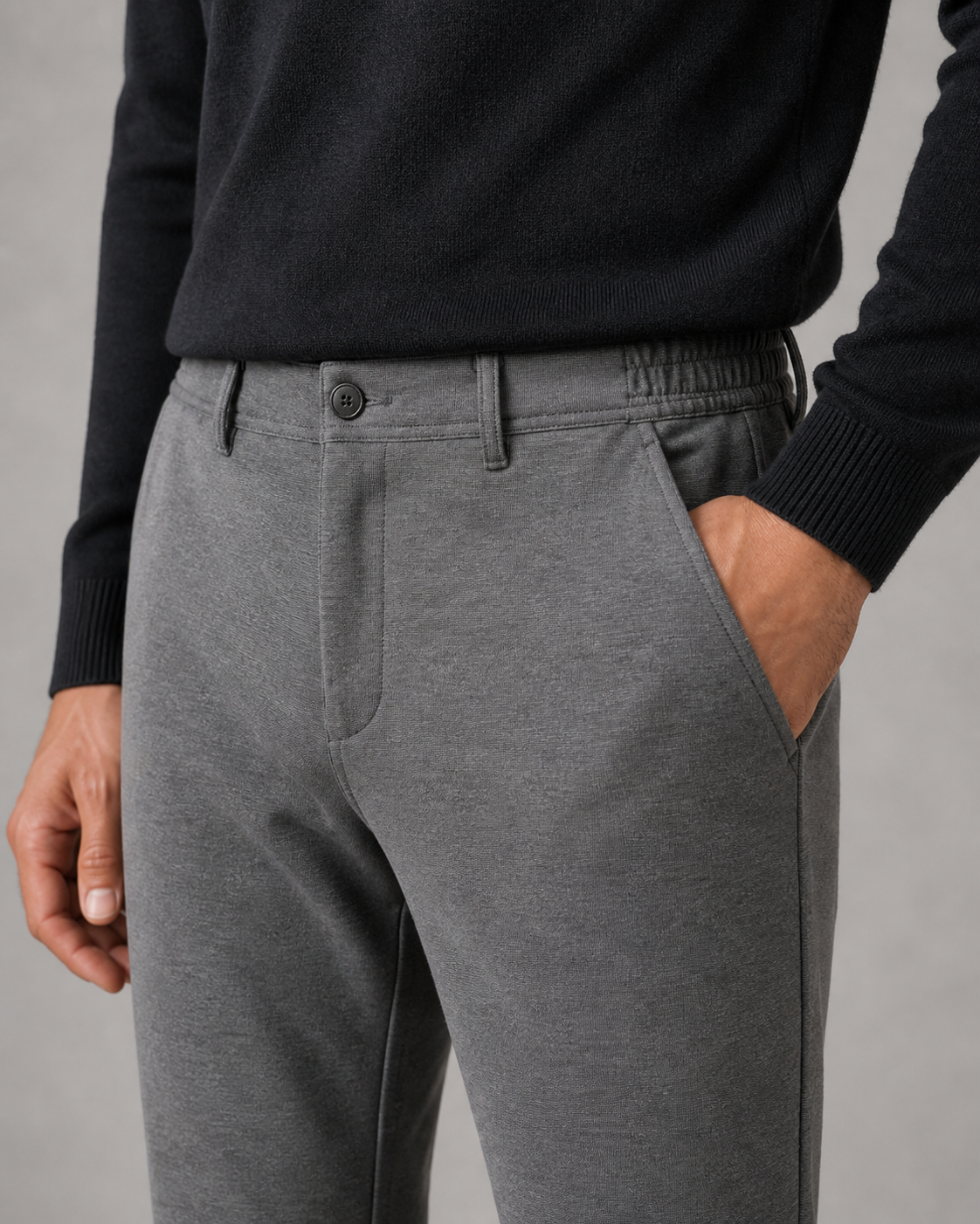 PANTALON RISTRETTO GRIS