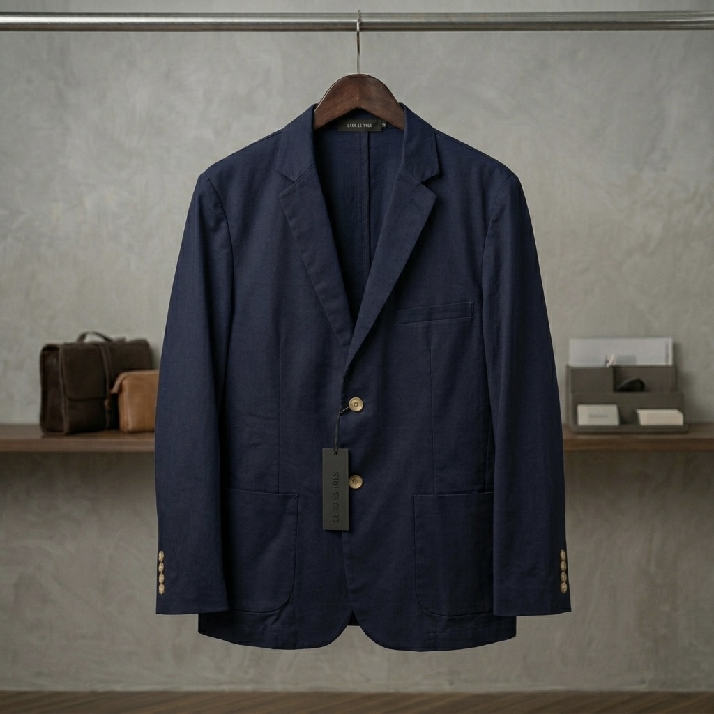 SACO SASTRERO COÑAC AZUL MARINO