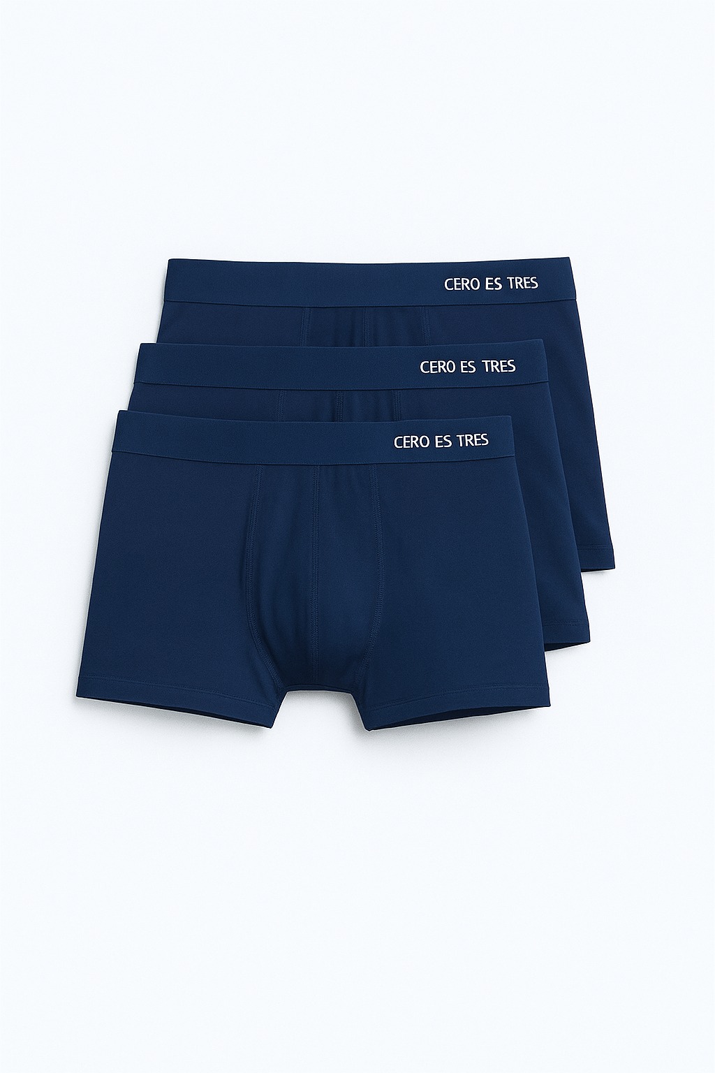 BOXERS TRIPACK LISO AZUL