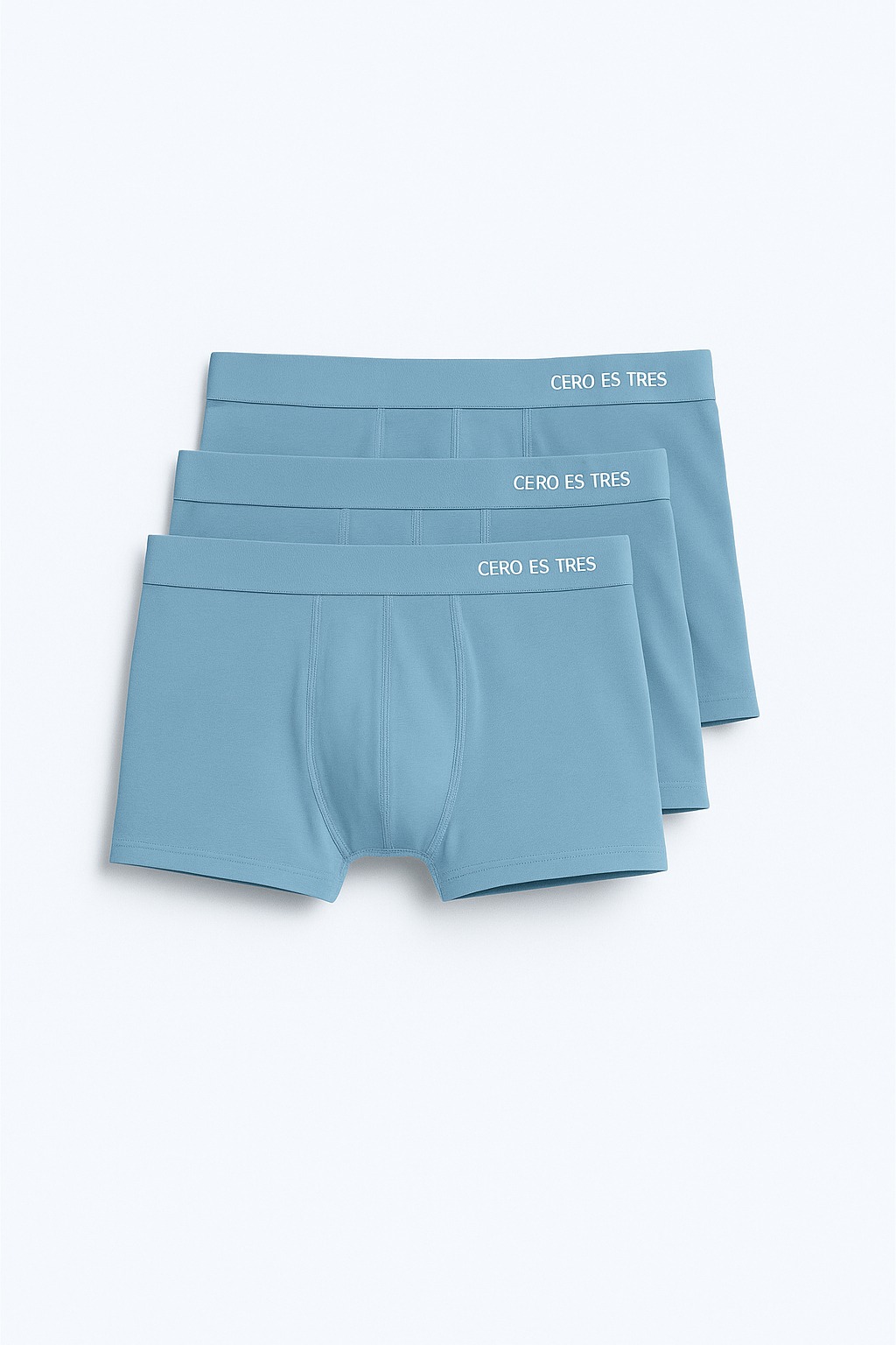 BOXERS TRIPACK LISO CELESTE