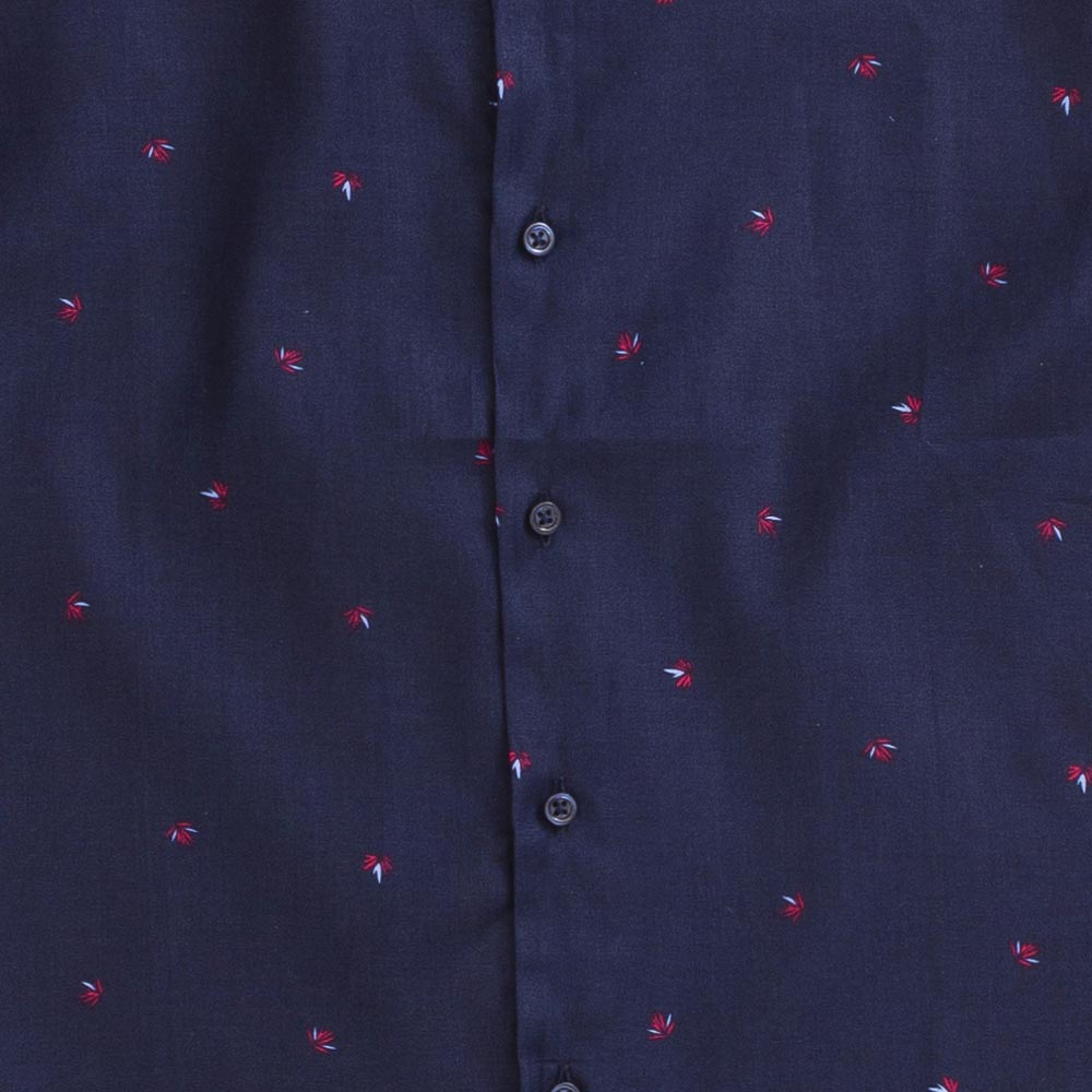 6518SKSPBRI01 - CAMISA SKINNY SUPER PREMIUM BRISTOL - ROJO/MARINO