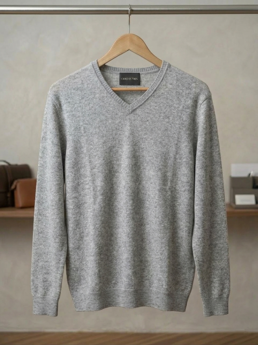 SWEATER PORTER GRIS CLARO