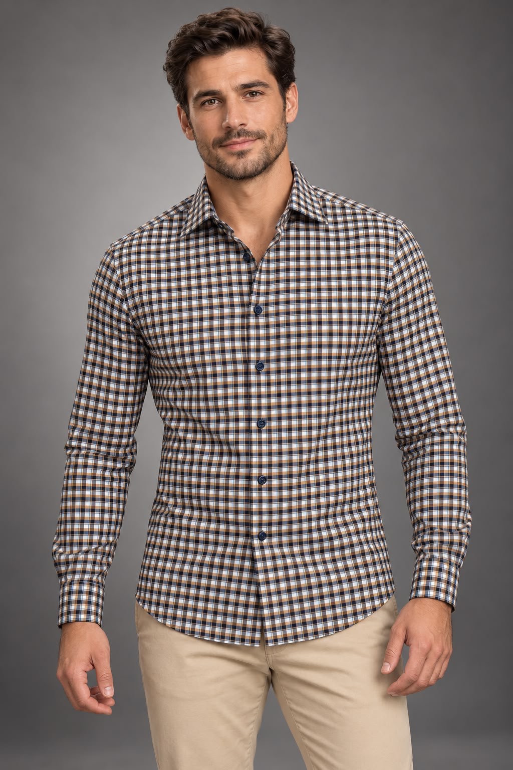 CAMISA ANKARA SKB CAMEL