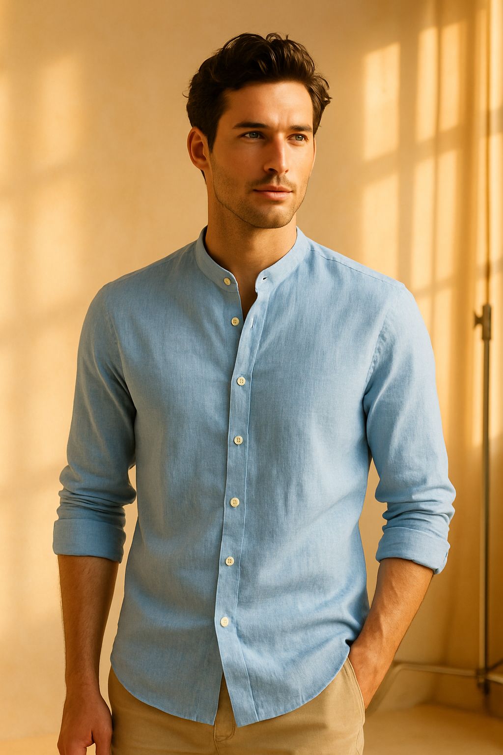CAMISA LINO MAO THAI CELESTE