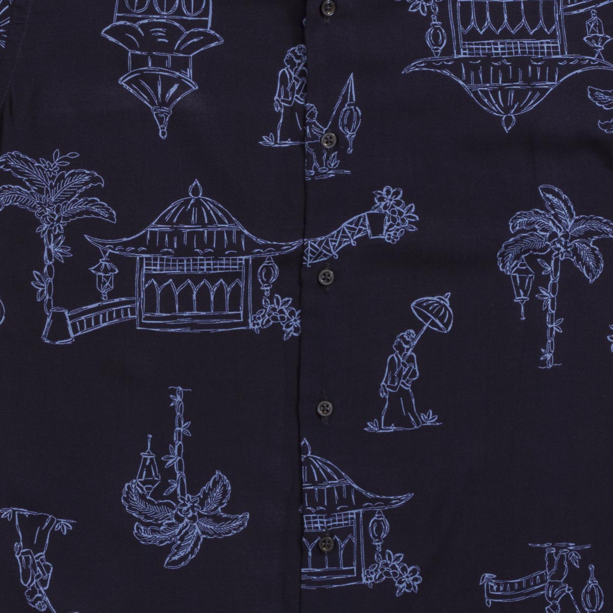 6600FIBMCAM - CAMISA MANGA CORTA FIBRANA AZUL MARINO HARA