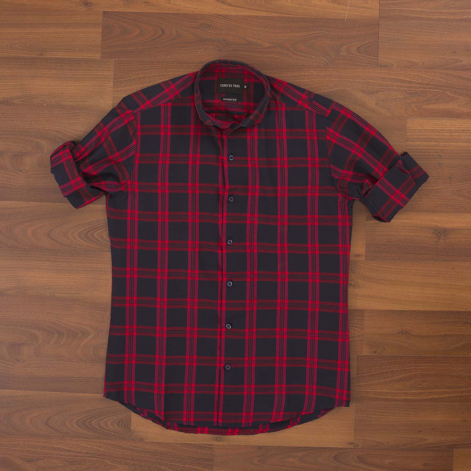 CAMISA SUPER PREMIUM CUADROS ROJO