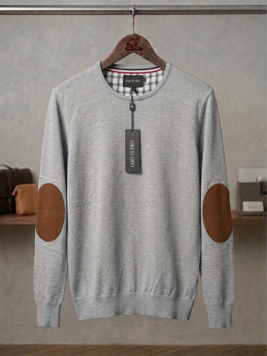 SWEATER GAEL PITUCON GRIS MELANGE CLARO