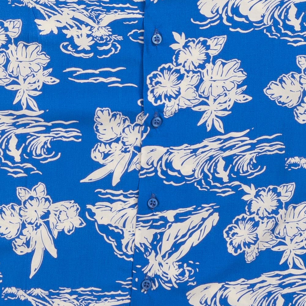 6532FIBMCAZ - CAMISA WAVES FIBRANA AZUL