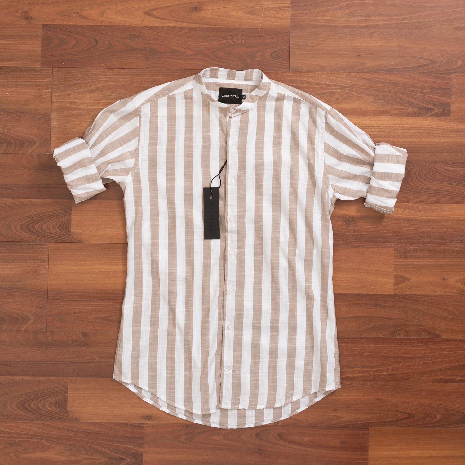 6528MAOMLCA - CAMISA LINO MIYAGUI SKSP CAMEL