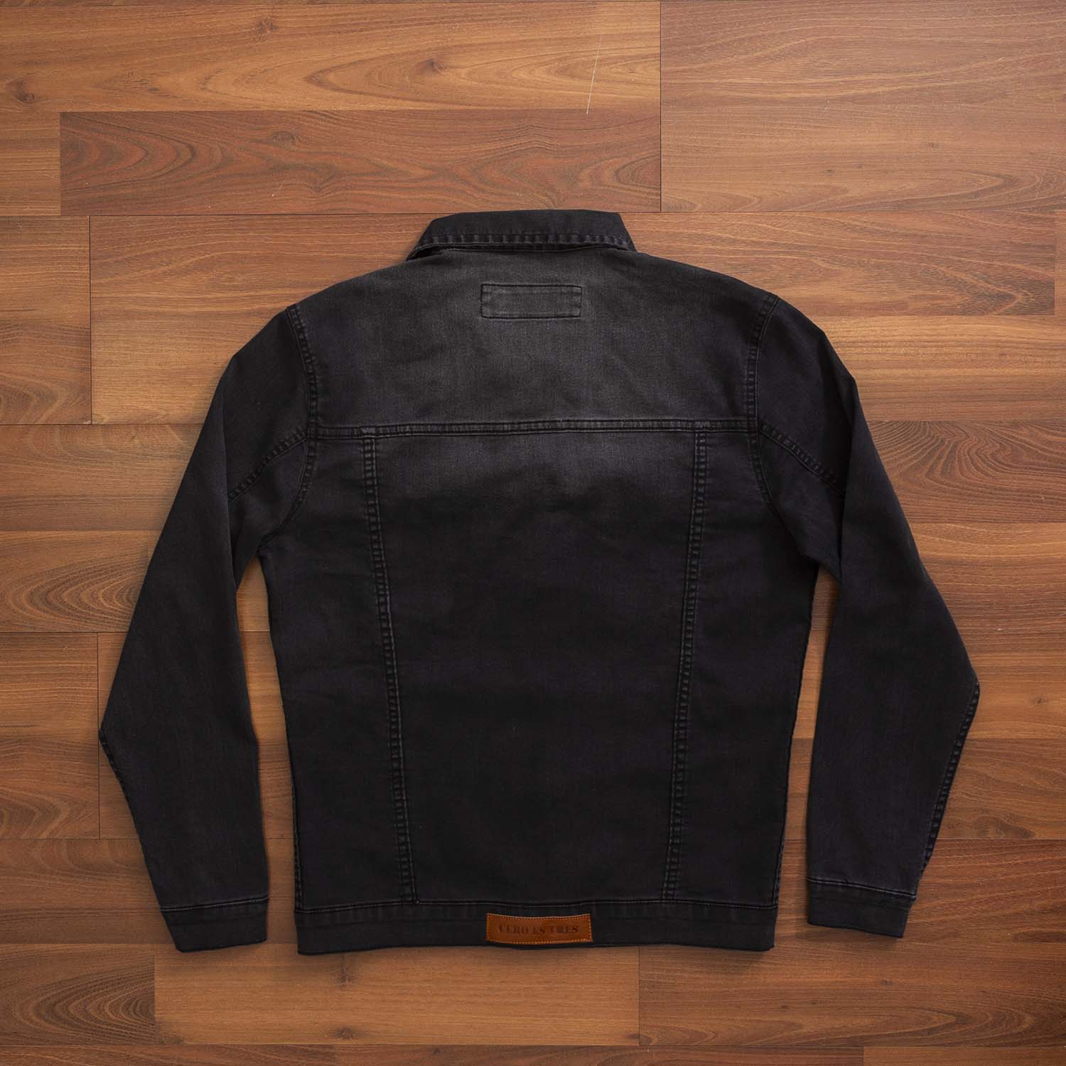 8001GR - CAMPERA DE  JEAN CRETA GRIS